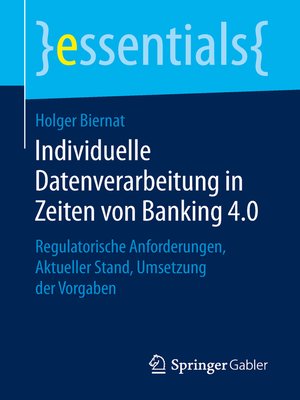 cover image of Individuelle Datenverarbeitung in Zeiten von Banking 4.0